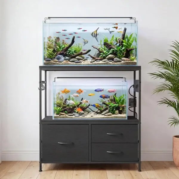 Metal Double Aquarium Stand
